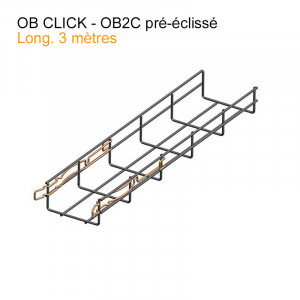 Chemin de câbles fil OB Click auto-éclissé - 100X54