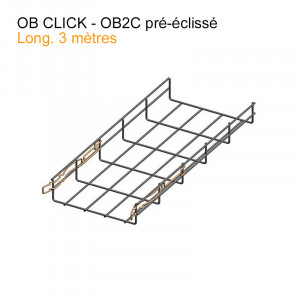 Chemin de câbles fil OB Click auto-éclissé - 200X54