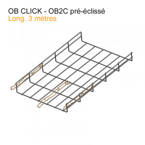 Chemin de câbles fil OB Click auto-éclissé - 300X54