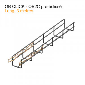 Chemin de câbles fil OB Click auto-éclissé - 50X54